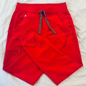 NWOT Figs Red Zamora jogger pants regular XS New without tags
